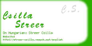 csilla streer business card